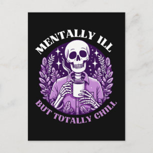 Mentally Ill But Totally Chill Invitation Postcard