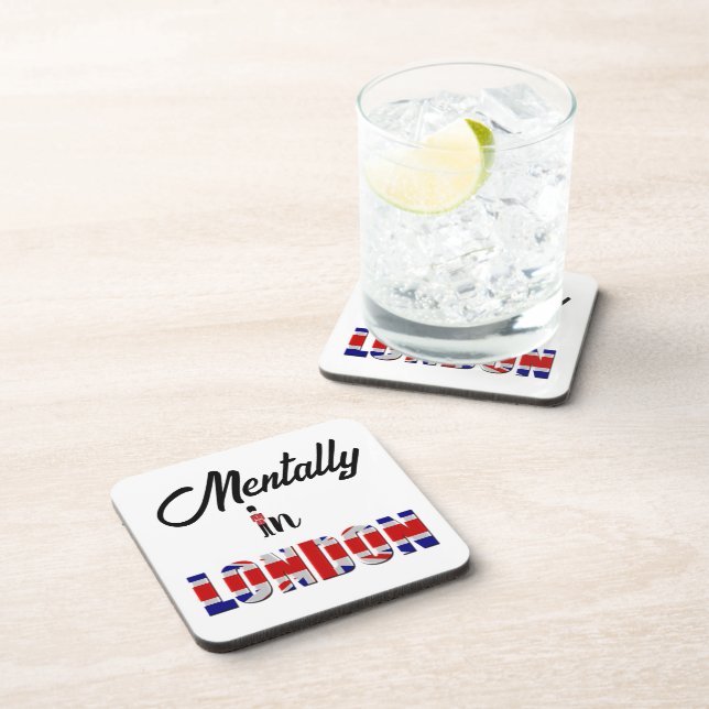 Mentally In London Beverage Coaster (Right Side)