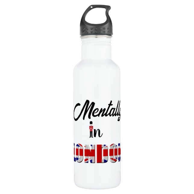Mentally In London Water Bottle (Front)