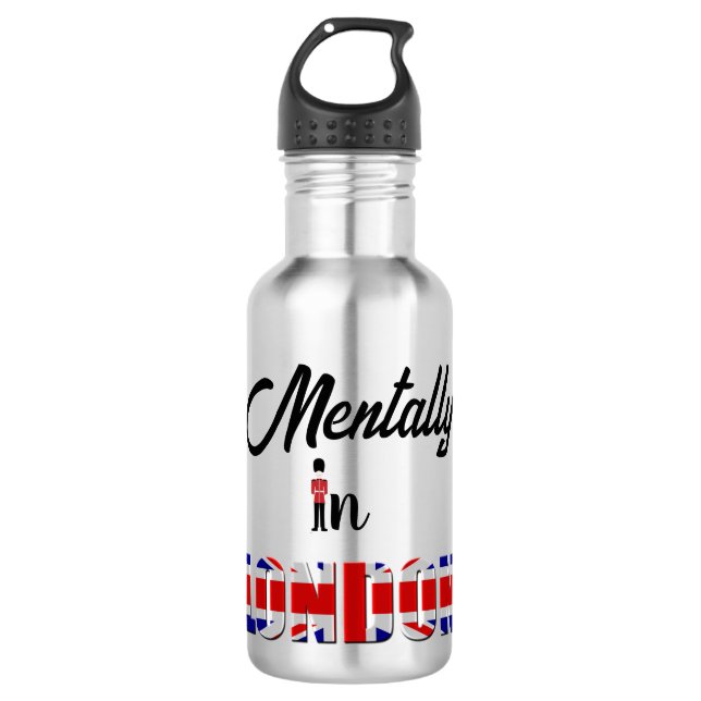 Mentally In London Water Bottle (Front)