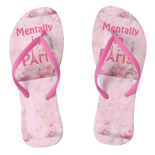 Mentally In Paris Flip Flops