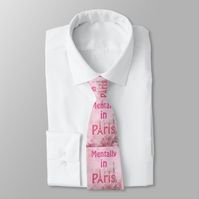 Mentally In Paris Necktie (Tied)