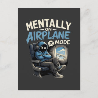 Mentally On Aeroplane Mode Shirt Funny Anime boy Postcard
