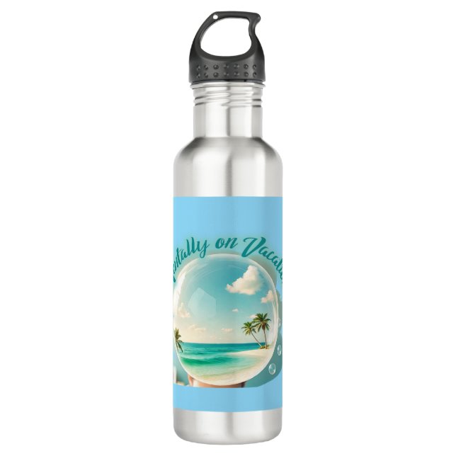 mentally on vacation design 710 ml water bottle (Front)