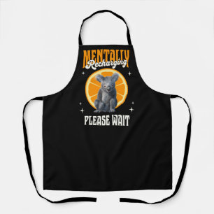 Mentally Recharging Introvert Koala Design Apron