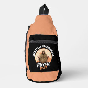 Mentally Recharging, Please Wait Funny Bigfoot  Sling Bag