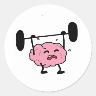 Mentally Strong Motivation Inspiration Brain Classic Round Sticker