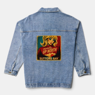 Mentally Up North Retro Suttons Bay, MI Denim Jacket