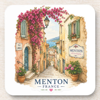 Menton Charming Old Town Alley coasters
