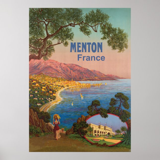 Menton, Coast, France Poster (Front)
