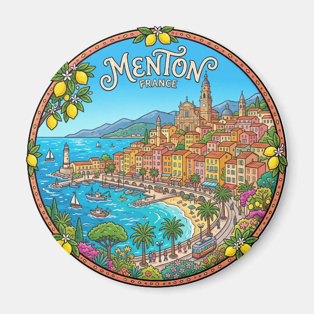 Menton France Magnet (Front)