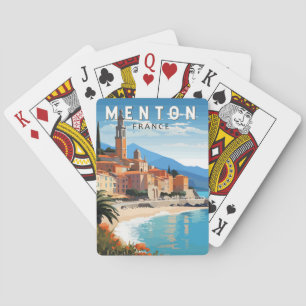 Menton France Travel Art Vintage Playing Cards