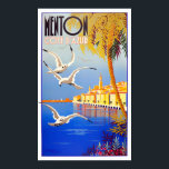 Menton France vintage travel Poster<br><div class="desc">Menton France vintage travel Poster</div>