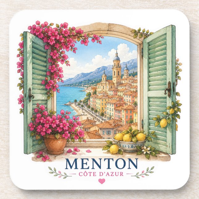 Menton French Riviera coasters (Front)