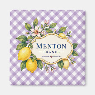 Menton French Riviera Magnet - Purple Lemon