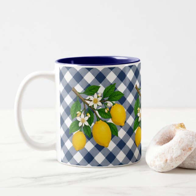 Menton Lemon Two-Tone Mug (With Donut)