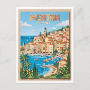 Menton Old Town France Postcard