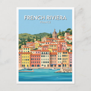 Menton Old Town Waterfront France Postcard