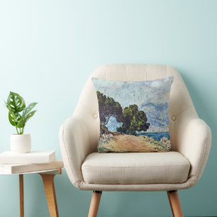 Menton Seen from Cap Martin by Claude Monet Cushion