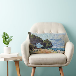 Menton Seen from Cap Martin by Claude Monet Lumbar Cushion