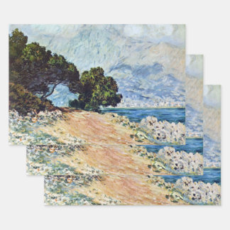 Menton Seen from Cap Martin by Claude Monet Wrapping Paper Sheet