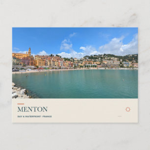 Menton Waterfront and Mediterranean Bay Postcard