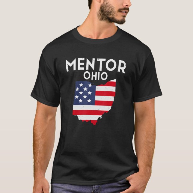 Mentor Ohio USA State America Travel Ohioan T-Shirt (Front)