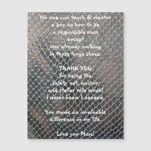 Mentor Thank You Magnetic Greeting Card (Front)