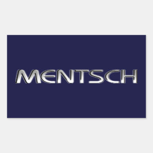 Mentsch Rectangular Sticker