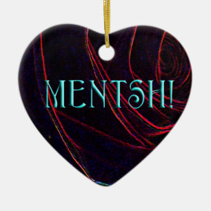 MENTSH-HEART ART CERAMIC TREE DECORATION