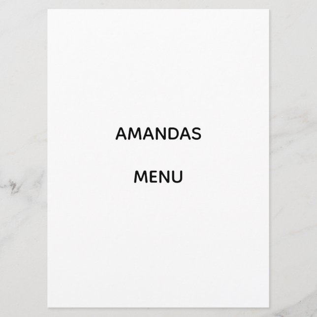 MENU (Front)