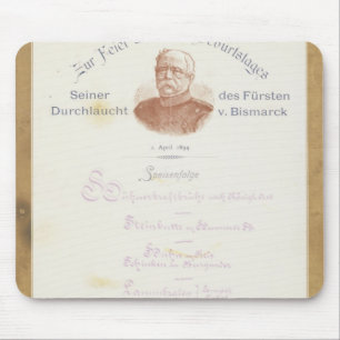 Menu at Prince von Bismarcks Mouse Mat