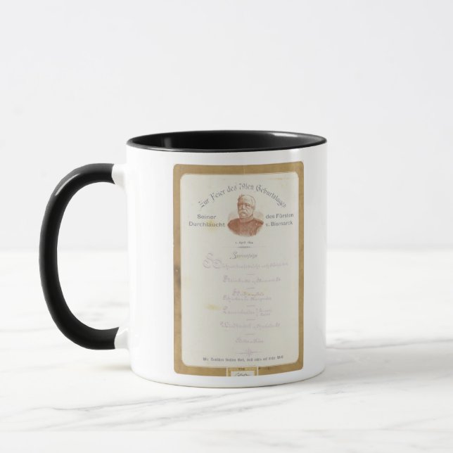 Menu at Prince von Bismarcks Mug (Left)