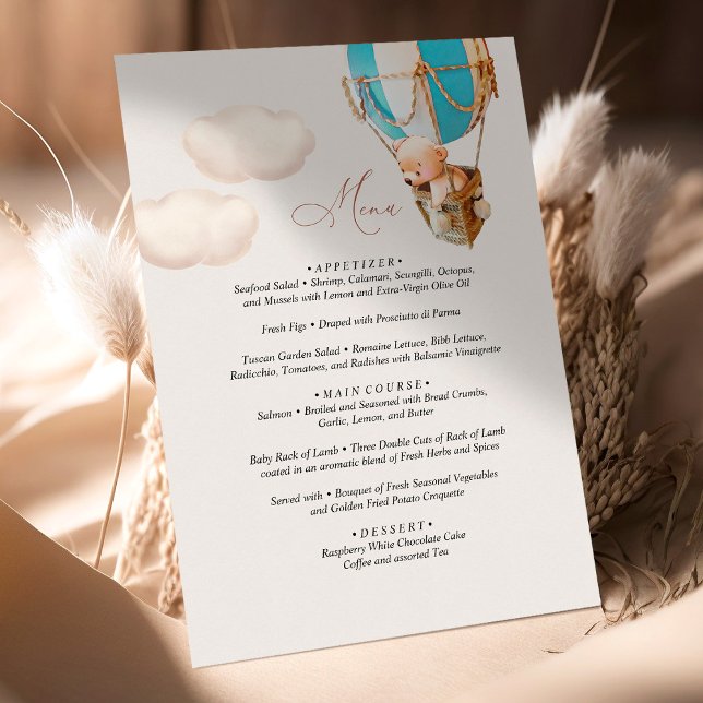 Menu Bear Baby Shower Balloon (Creator Uploaded)