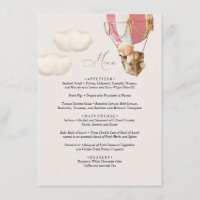 Menu Bear Baby Shower Balloon