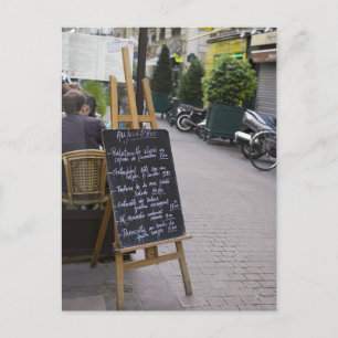 Menu Board of Bistro Postcard