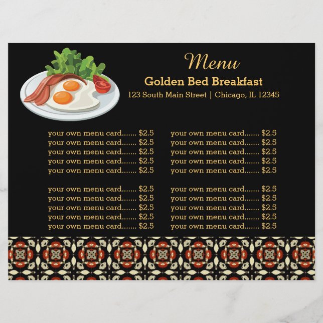 Menu Breakfast (Front)