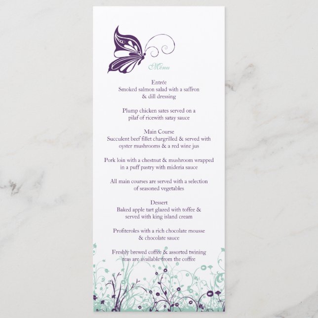 Menu ~ Butterfly Garden 9 (Front)