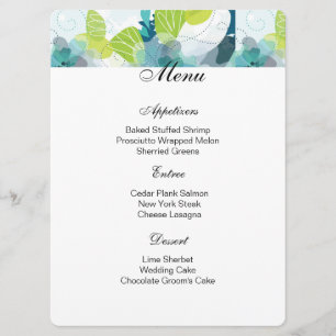 Menu Card Floral