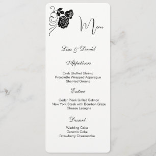 Menu Card-Rose
