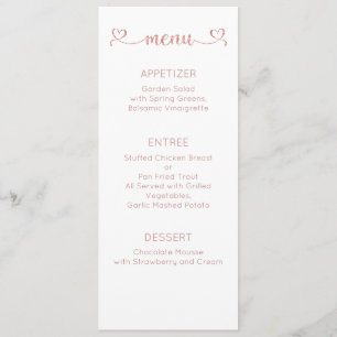 Menu Card, Wedding Menu, Dinner, Lunch