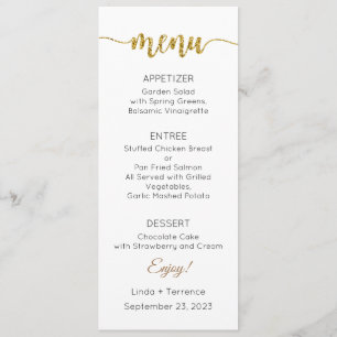 Menu Card, Wedding Menu, Dinner, Lunch