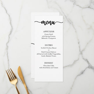 Menu Card, Wedding Menu, Dinner, Lunch