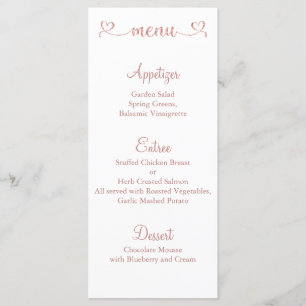 Menu Card, Wedding Menu, Dinner Menu