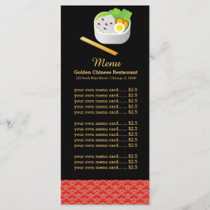 Menu Chinese restaurant