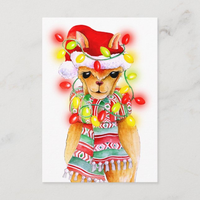 Menu choice meal options cute whimsy Llama (Front)