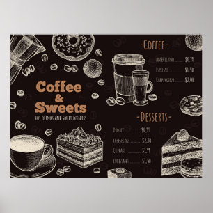 Menu Coffee house Poster