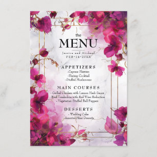 Menu & Drink Fuchsia Enchantment: Watercolor 