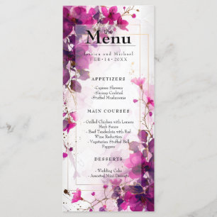 Menu & Drink Fuchsia Enchantment: Watercolor 