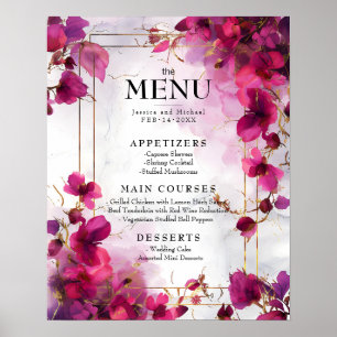 Menu & Drink Fuchsia Enchantment: Watercolor Poster